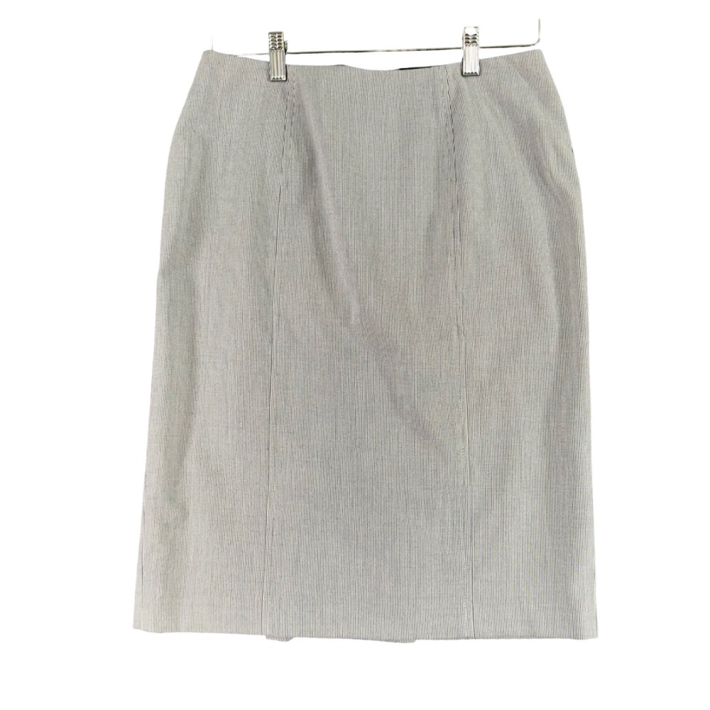 Nine West Womens 6P Gray Pinstripe Pencil Skirt Classic Fit Career Office